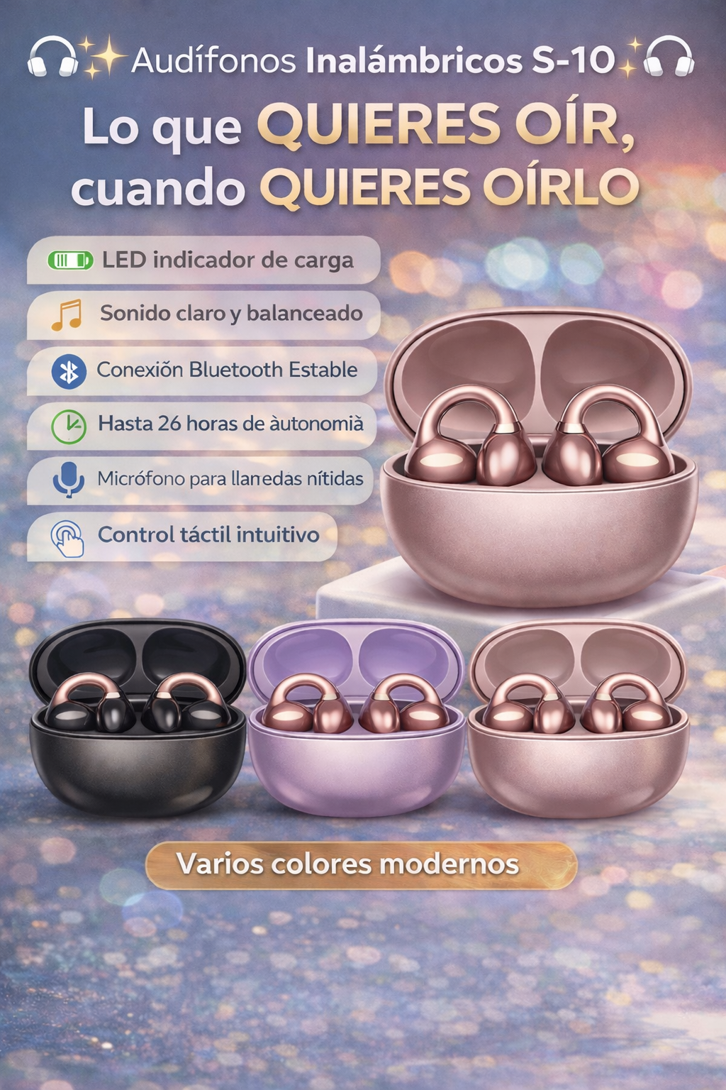 Audífonos Inalámbricos S10 Bluetooth 5.0 TWS