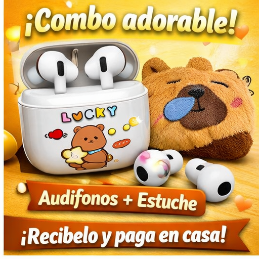 Audífonos Kapibara Bluetooth TWS-K58 con Llavero